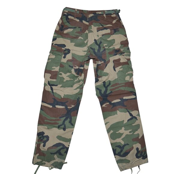 Genuine Gear Mens Cargo Pants Size 28x32 Woodland Camo M81 Hunting Fatigue S/R - Picture 7 of 10